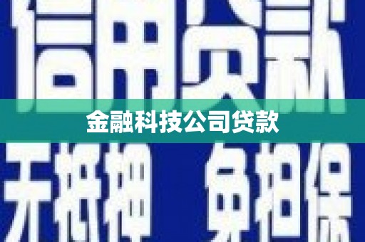 澧县金融科技公司贷款