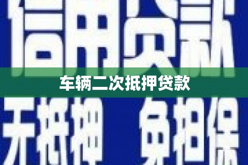 澧县车辆二次抵押贷款