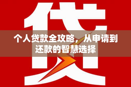 澧县个人贷款全攻略，从申请到还款的智慧选择