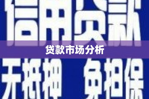 澧县贷款市场分析