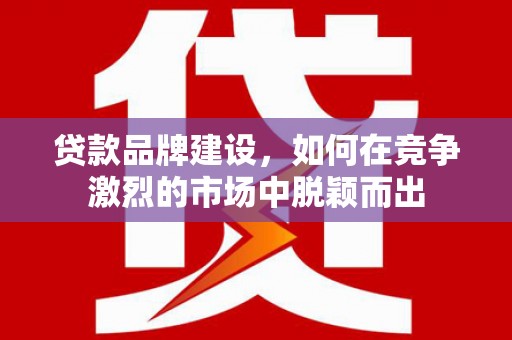 澧县贷款品牌建设，如何在竞争激烈的市场中脱颖而出