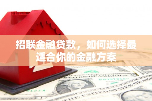 澧县招联金融贷款，如何选择最适合你的金融方案