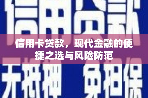 澧县信用卡贷款，现代金融的便捷之选与风险防范