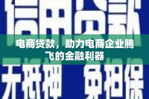 澧县电商贷款，助力电商企业腾飞的金融利器