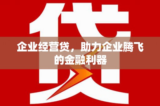 澧县企业经营贷，助力企业腾飞的金融利器