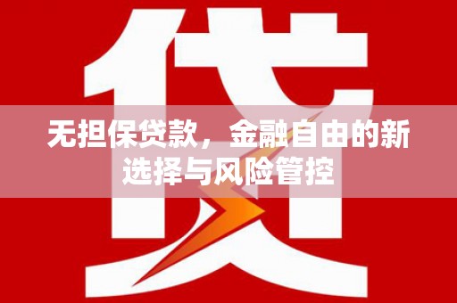 澧县无担保贷款，金融自由的新选择与风险管控