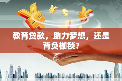 澧县教育贷款，助力梦想，还是背负枷锁？