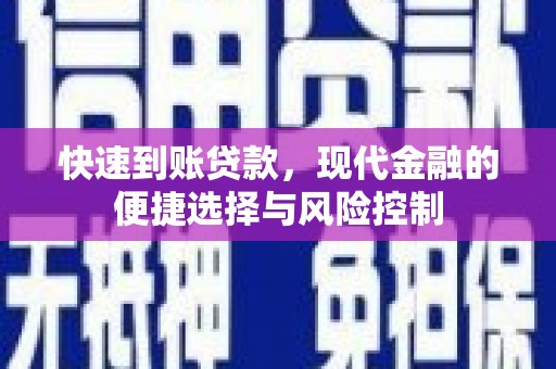 澧县快速到账贷款，现代金融的便捷选择与风险控制