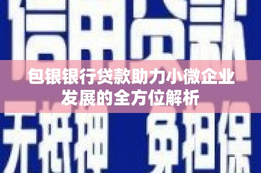 澧县包银银行贷款助力小微企业发展的全方位解析