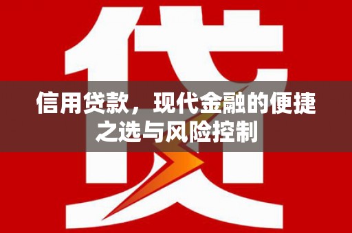 澧县信用贷款，现代金融的便捷之选与风险控制