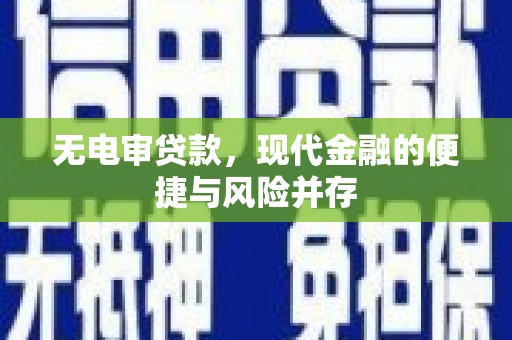 澧县无电审贷款，现代金融的便捷与风险并存