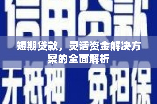 澧县短期贷款，灵活资金解决方案的全面解析