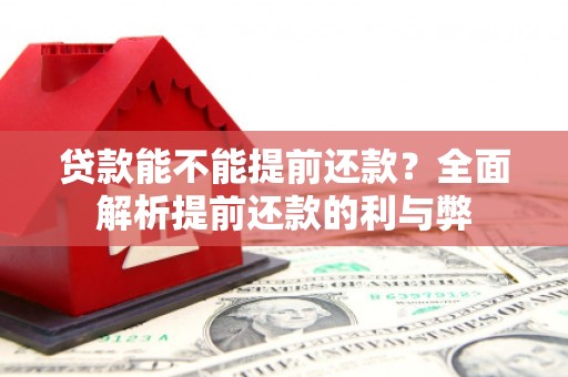 澧县贷款能不能提前还款？全面解析提前还款的利与弊