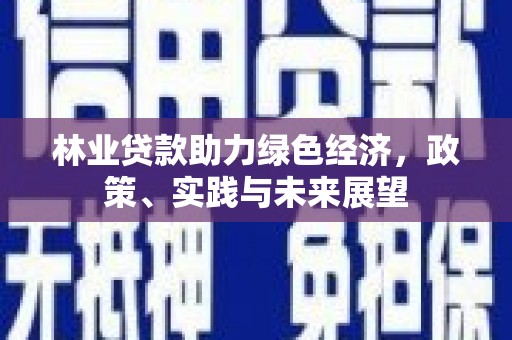 澧县林业贷款助力绿色经济，政策、实践与未来展望