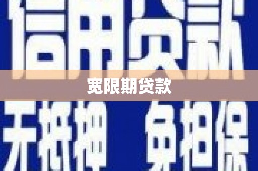 澧县宽限期贷款