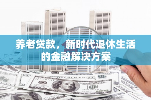 澧县养老贷款，新时代退休生活的金融解决方案