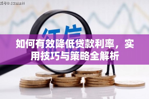 澧县如何有效降低贷款利率，实用技巧与策略全解析