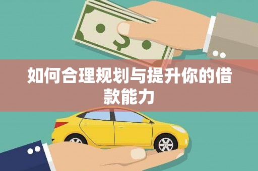 澧县如何合理规划与提升你的借款能力