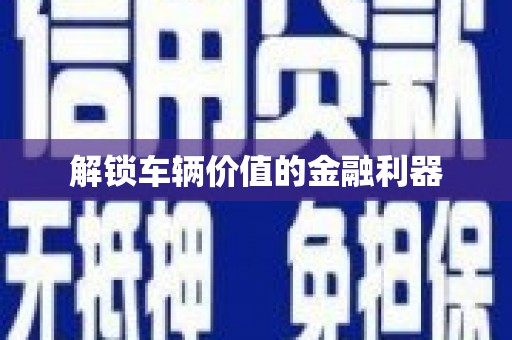 澧县解锁车辆价值的金融利器